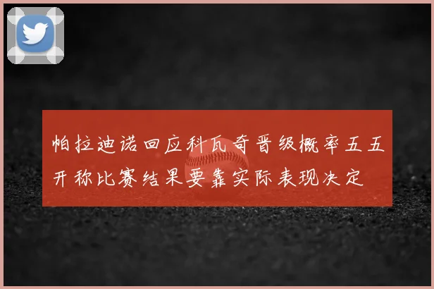 帕拉迪诺回应科瓦奇晋级概率五五开称比赛结果要靠实际表现决定